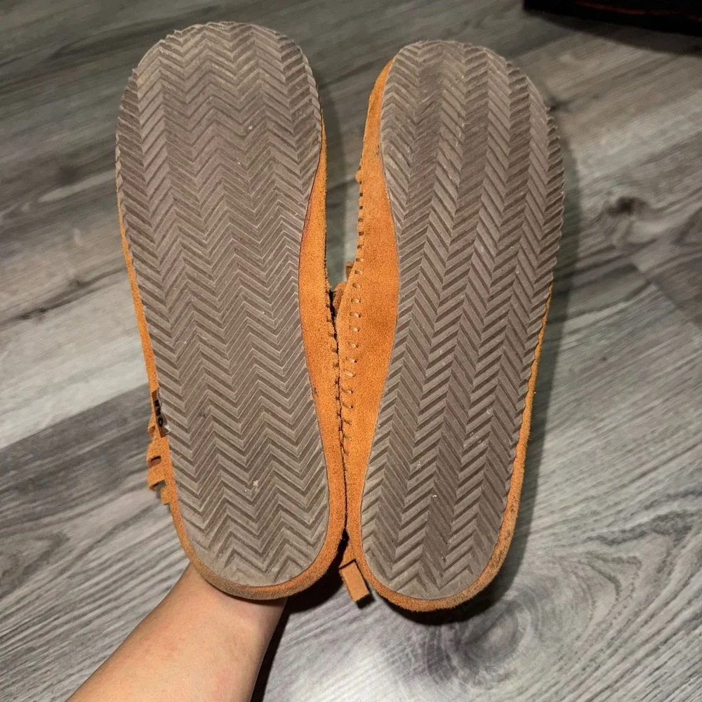 SoftMoc Debra II Lo Women Size 8M Tan Suede Fringe Moccasin Booties Boho Western - Picture 6 of 8